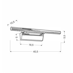 FORTE LED 2 Sieninis šviestuvas 5W LED Apvalus tube Satino