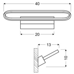 COVER Sieninis šviestuvas 15W LED 4000K Balta