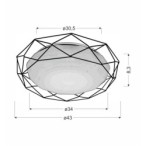SVEN Lubinis šviestuvas 43 24W LED 3000K Chromo