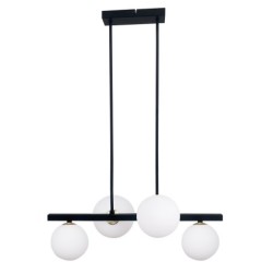 KAMA Pakabinamas šviestuvas Juoda +Aukso 4xG9 Balta
