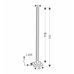 ALSET Toršeras beech Medžio + Sidabro 1X8W LED 4000