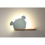 CACTUS 3 Sieninis šviestuvas 4W LED 4000K IQ KIDS Žalia FSC MIX 70%