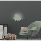 MONSTERA Sieninis šviestuvas 5W LED 4000K IQ KIDS Žalia FSC MIX 70%