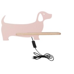 DOG Sieninis šviestuvas 5W LED 4000K IQ KIDS su laidu. su kištuku + jungikliu RožinėFSC MIX 70%