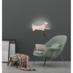 DOG Sieninis šviestuvas 5W LED 4000K IQ KIDS su laidu. su kištuku + jungikliu RožinėFSC MIX 70%