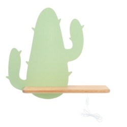 CACTUS 2 Sieninis šviestuvas 4 LED 4000K IQ KIDS su laidu. su kištuku + jungikliu Žalia FSC MIX 70%