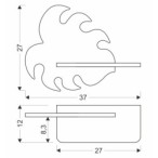 MONSTERA Sieninis šviestuvas 5W LED 4000K IQ KIDS su laidu. su kištuku + jungikliu FSC MIX 70%