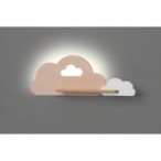 CLOUD Sieninis šviestuvas 5W LED IQ KIDS PINK+Balta