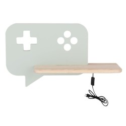 CONSOLE Sieninis šviestuvas 5W LED IQ KIDS su laidu. su jungikliu + kištuku MINT