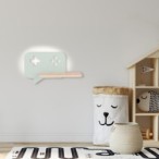 CONSOLE Sieninis šviestuvas 5W LED IQ KIDS su laidu. su jungikliu + kištuku MINT