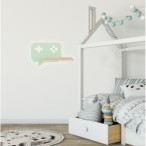 CONSOLE Sieninis šviestuvas 5W LED IQ KIDS su laidu. su jungikliu + kištuku MINT