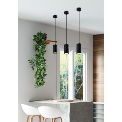 TUBO Pakabinamas šviestuvas Juoda 1X25W GU10 10CM Juoda