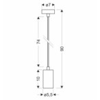 TUBO Pakabinamas šviestuvas Juoda 1X25W GU10 10CM Juoda