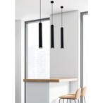 TUBO Pakabinamas šviestuvas Juoda 1X25W GU10 40CM Juoda