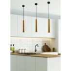 TUBO Pakabinamas šviestuvas Juoda 1X25W GU10 40CM Medžo