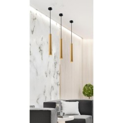 TUBO Pakabinamas šviestuvas Juoda 1X25W GU10 40CM Medžo