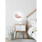 B+D Sieninis šviestuvas 5W LED 4000K IQ KIDS su laidu. su jungikliu + kištuku PINK