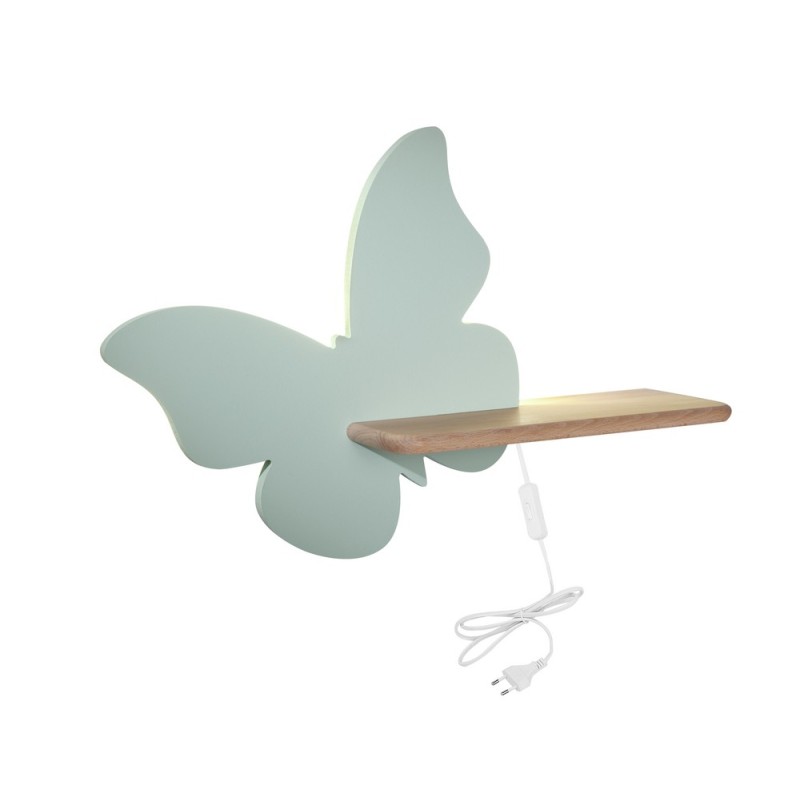 BUTTERFLY Sieninis šviestuvas 5W LED 4000K IQ KIDS su laidu. su jungikliu + kištuku MINT