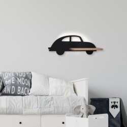 CAR Sieninis šviestuvas 5W LED 4000K WP IQ KIDS su laidu. su jungikliu + kištuku Juoda