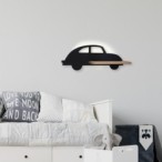 CAR Sieninis šviestuvas 5W LED 4000K WP IQ KIDS su laidu. su jungikliu + kištuku Juoda