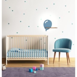 BALOON Sieninis šviestuvas 4W LED 4000K WITH HOLE IQ KIDS Mėlyna