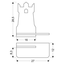 TOWER Sieninis šviestuvas 4W LED 4000K IQ KIDS Juoda