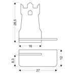 TOWER Sieninis šviestuvas 4W LED 4000K IQ KIDS Juoda