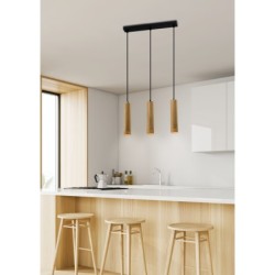 TUBO Pakabinamas šviestuvas Juoda 3X25W GU10 25CM Medžo