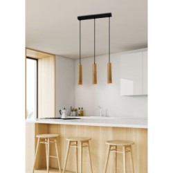 TUBO Pakabinamas šviestuvas Juoda 3X25W GU10 25CM Medžo