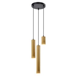 TUBO Pakabinamas šviestuvas Juoda 3X25W GU10 MIX Medžo