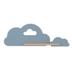 CLOUD Sieninis šviestuvas 5W LED IQ KIDS Mėlyna