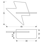 LIGHTNING Sieninis šviestuvas 4W LED IQ KIDS Aukso