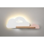 CLOUD Sieninis šviestuvas 5W LED IQ KIDS Balta +Pink