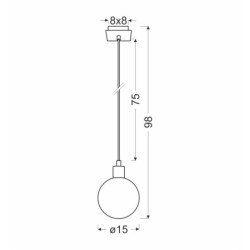 ODEN Pakabinamas šviestuvas Chromo 1xG9 Balta 15CM