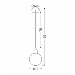 ODEN Pakabinamas šviestuvas Chromo 1xG9 Balta 12CM
