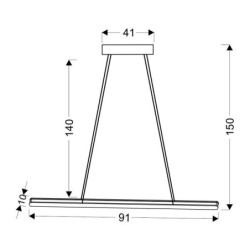 COCONUT Pakabinamas šviestuvas 91X8 28W LED Ruda 4000K