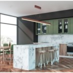 COCONUT Pakabinamas šviestuvas 100X8 28W LED Ruda 4000K