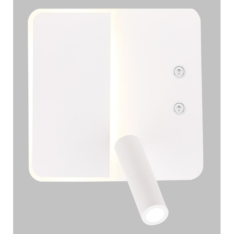 ALMA Sieninis šviestuvas 6W+3W LED Balta