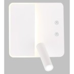 ALMA Sieninis šviestuvas 6W+3W LED Balta