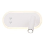 MIRACLE Sieninis šviestuvas 6W+3W LED Balta