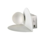 ZENIT Sieninis šviestuvas 4W 4000K + charge USB Balta