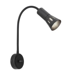 ARENA Sieninis šviestuvas with extension arm 1*R50 E14 Juoda