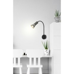 ARENA Sieninis šviestuvas with extension arm 1*R50 E14 Juoda