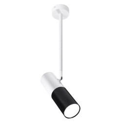 TUBE Pakabinamas šviestuvas /SEAT POST 1xGU10 6.8/19.5 Juoda +Balta