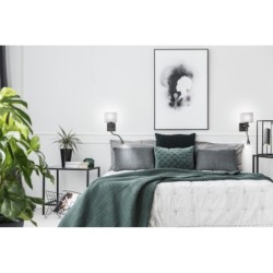 POLO Sieninis šviestuvas 1xE27 + 2W LED Juoda . Apvalus Pilkas
