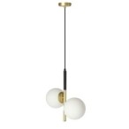 DUO Pakabinamas šviestuvas Juoda Aukso Matinė 2X15W E14 Balta
