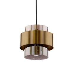 SPIEGA Pakabinamas šviestuvas Juoda +brass 1xE27 smokey