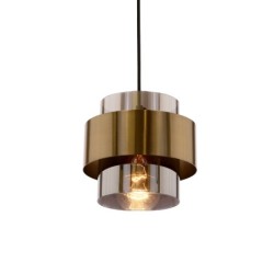 SPIEGA Pakabinamas šviestuvas Juoda +brass 1xE27 smokey