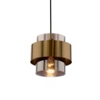 SPIEGA Pakabinamas šviestuvas Juoda +brass 1xE27 smokey