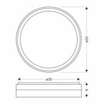 FloridaLubinis šviestuvas Aukso+Balta 18W LED 33CM Balta su žvaigždžių efektu